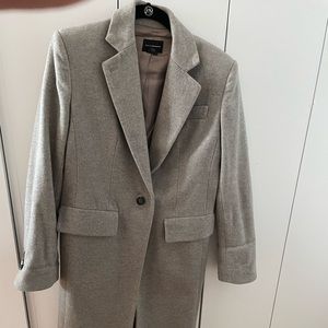 Club Monaco Structured Wool Grey Midi Coat